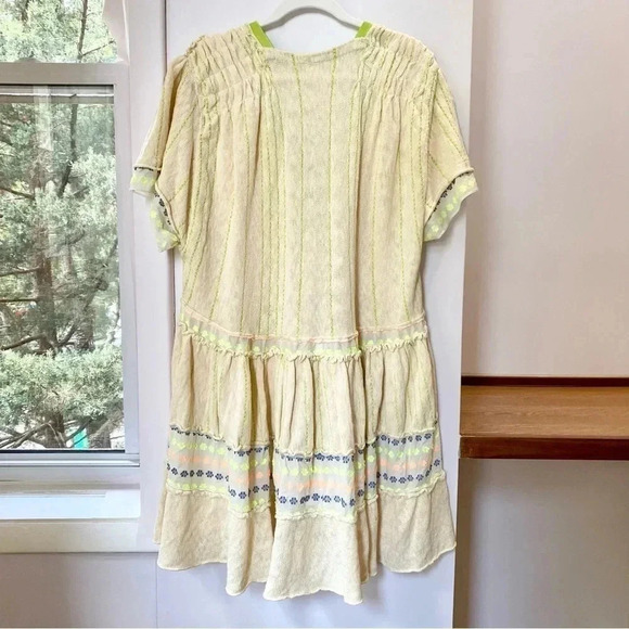New Free People Bella Tunic Dress Embroidered Babydoll Boho Ivory - Picture 6 of 17